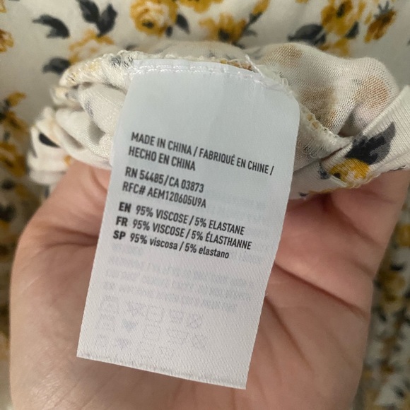 American Eagle Outfitters Spaghetti Strap Yellow and Pink Camisole - Picture 5 of 6